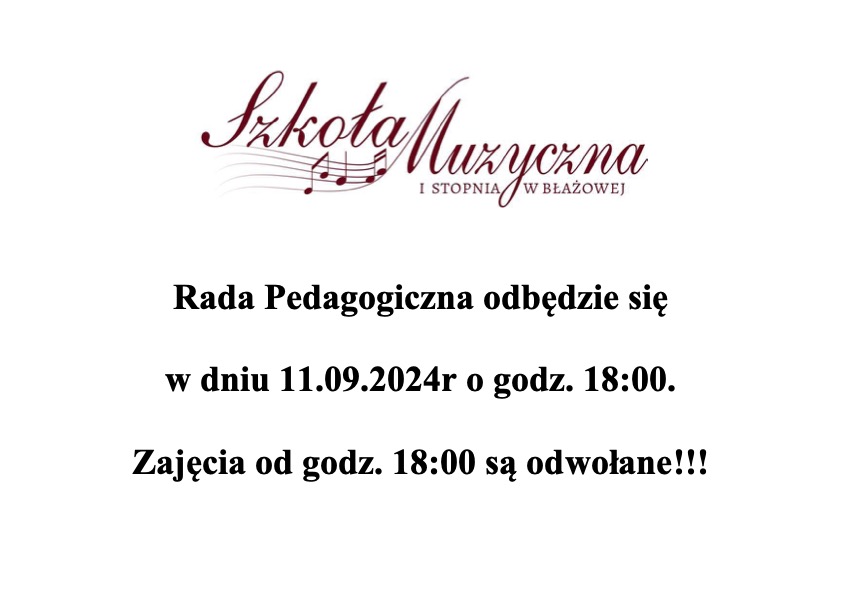 ODWOŁANE ZAJĘCIA