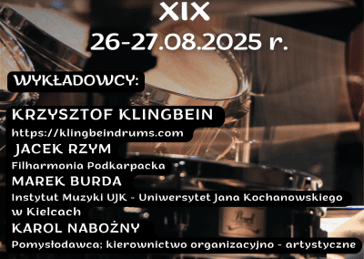 Warsztaty perkusyjne Integration&Groove XIX – Marek Burda i batucada na Stadionie Miejskim w Błażowej 26.08.2025 r. (fot. Kamil Zagórski)