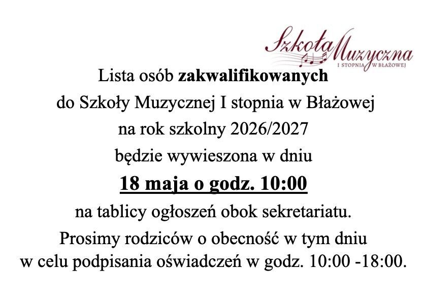 OGŁOSZENIE: