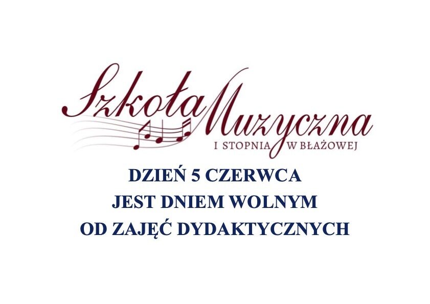 Dzień wolny od zajęć dydaktycznych 05.06.2026 r.