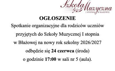 OGŁOSZENIE: