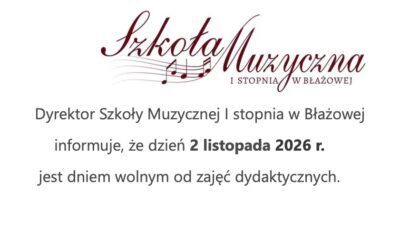 Dzień wolny od zajęć dydaktycznych 02.11.2026 r.